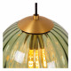 Lampada a sospensione in metallo dal design moderno con diffusore in vetro