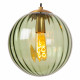 Lampada a sospensione in metallo dal design moderno con diffusore in vetro