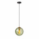 Lampada a sospensione in metallo dal design moderno con diffusore in vetro