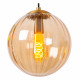 Lampada a sospensione in metallo dal design moderno con diffusore in vetro