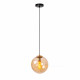 Lampada a sospensione in metallo dal design moderno con diffusore in vetro