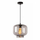 Lampada a sospensione in metallo e diffusore dal design moderno in vetro