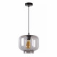 Lampada a sospensione in metallo e diffusore dal design moderno in vetro