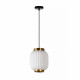 Lampada a sospensione in metallo e diffusore in porcellana dal design elegante