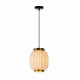 Lampada a sospensione in metallo e diffusore in porcellana dal design elegante