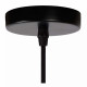 Lampada a sospensione in metallo e diffusore in porcellana dal design elegante