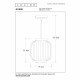 Lampada a sospensione in metallo e diffusore in porcellana dal design elegante