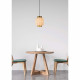 Lampada a sospensione in metallo e diffusore in porcellana dal design elegante