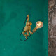 Lampada a sospensione in metallo e scimmietta pvc dal design moderno