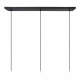 Lampada a sospensione lineare con 3 diffusori in feltro dal design moderno