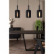 Lampada a sospensione lineare con 3 diffusori in feltro dal design moderno