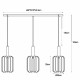 Lampada a sospensione lineare con 3 diffusori in feltro dal design moderno