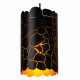 Lampada a sospensione lineare con 3 diffusori in metallo dal design moderno