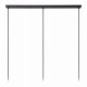 Lampada a sospensione lineare con 3 diffusori in metallo dal design moderno