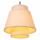 Lampada a sospensione lineare con 3 diffusori in tessuto dal design moderno
