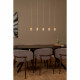 Lampada a sospensione lineare con 5 diffusori LED dimemrabili