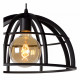 Lampada a sospensione lineare con tre diffusori in metallo dal design moderno