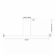 Lampada a sospensione lineare in alluminio con LED dimmerabile