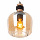Lampada a sospensione lineare moderna con 3 diffusori pendenti in vetro