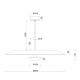 Lampada a sospensione media a led dimmerabile con struttura in alluminio