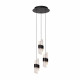 Lampada a sospensione moderna a LED con tre diffusori in acrilico