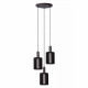 Lampada a sospensione moderna con 3 diffusori in alluminio
