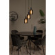 Lampada a sospensione moderna con 3 diffusori in alluminio