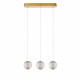 Lampada a sospensione moderna con 3 diffusori LED dimmerabili lineari in vetro