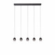 Lampada a sospensione moderna con 5 LED dimmerabili lineari