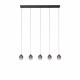 Lampada a sospensione moderna con 5 LED dimmerabili lineari