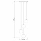 Lampada a sospensione moderna con 4 LED dimmerabili