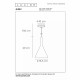 Lampada a sospensione moderna con diffusore con forma di cono in cemento