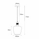 Lampada a sospensione moderna con diffusore grande pendente in vetro