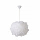 Lampada a sospensione moderna con diffusore in piuma