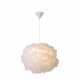 Lampada a sospensione moderna con diffusore in piuma