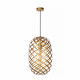 Lampada a sospensione moderna con diffusore pendente in metallo intrecciato