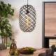 Lampada a sospensione moderna con diffusore pendente in metallo intrecciato