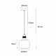 Lampada a sospensione moderna con diffusore pendente in vetro