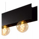Lampada a sospensione moderna con struttura e diffusore in acciaio con 4 luci