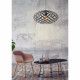 Lampada a sospensione moderna diffusore pendente in metallo ovale intrecciato