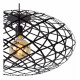 Lampada a sospensione moderna diffusore pendente in metallo ovale intrecciato