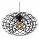 Lampada a sospensione moderna diffusore pendente in metallo ovale intrecciato