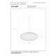 Lampada a sospensione moderna diffusore pendente in metallo ovale intrecciato