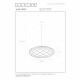 Lampada a sospensione moderna diffusore pendente in metallo ovale intrecciato