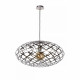 Lampada a sospensione moderna diffusore pendente in metallo ovale intrecciato