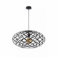 Lampada a sospensione moderna diffusore pendente in metallo ovale intrecciato
