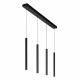 Lampada a sospensione moderna in metallo e 4 diffusori lineari a LED dimmerabile