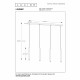 Lampada a sospensione moderna in metallo e 4 diffusori lineari a LED dimmerabile