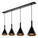 Lampada a sospensione moderna lineare con diffusore a forma di cono in ceramica