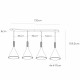 Lampada a sospensione moderna lineare con diffusore a forma di cono in ceramica